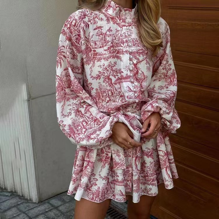 Loose And Elegant Printing Dress