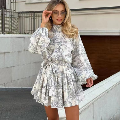 Loose And Elegant Printing Dress