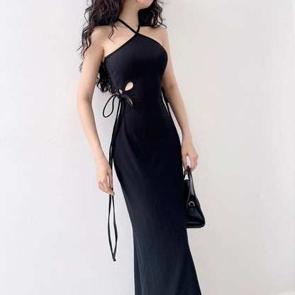 Elegant Halter Cut-out Dress