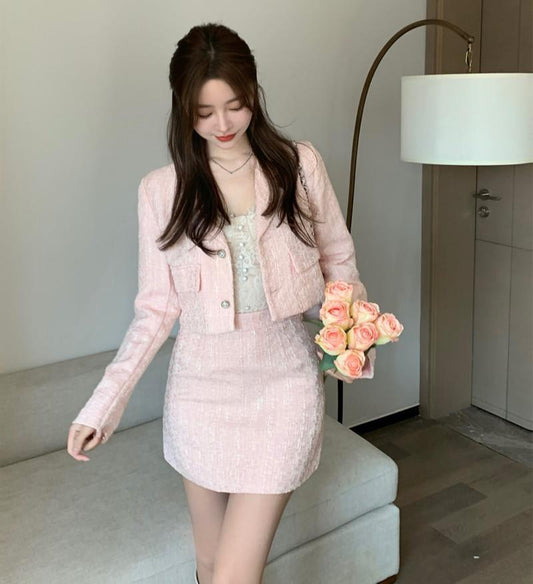 Tweed Long-Sleeve Suit for Women