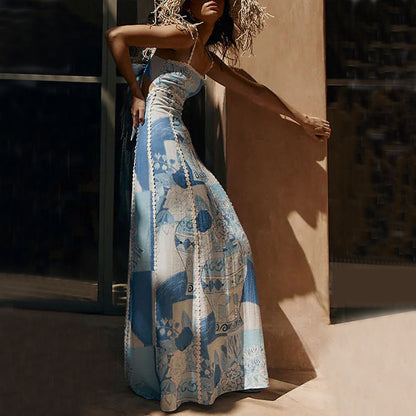 Mediterranean Breeze Boho Maxi Dress